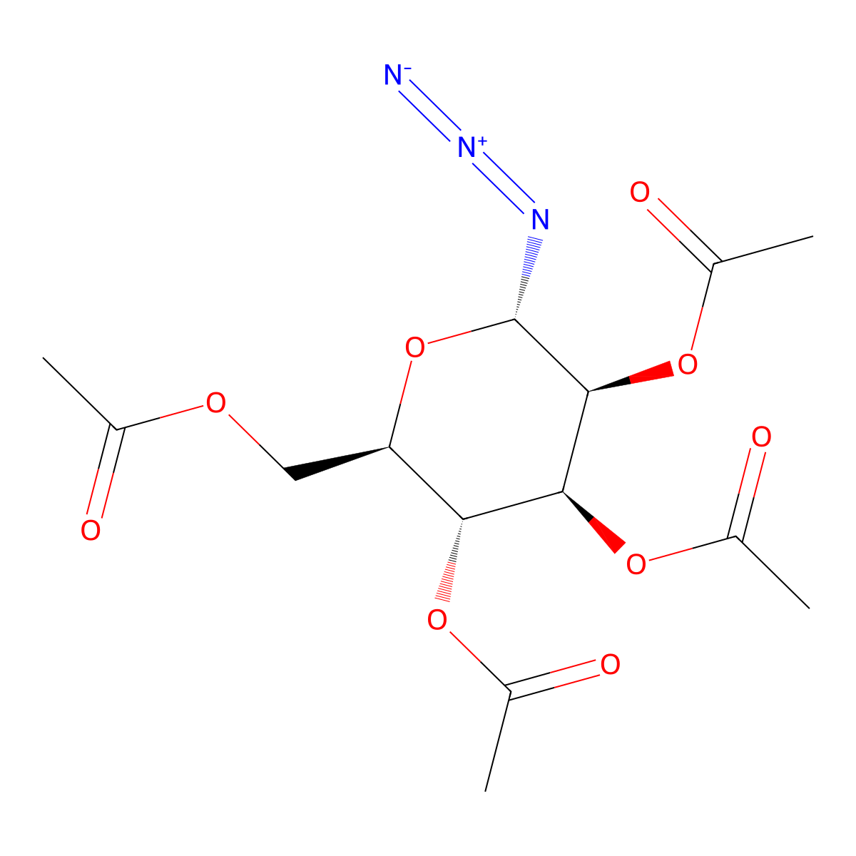 2,3,4,6-tetra-O-acetyl-alpha-D-mannopyranosyl azide molecular structure, CAS 53784-29-5