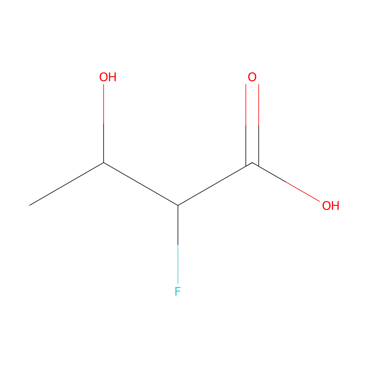 2-Fluoro-3-hydroxybutanoic acid molecular structure, CAS 53786-99-5
