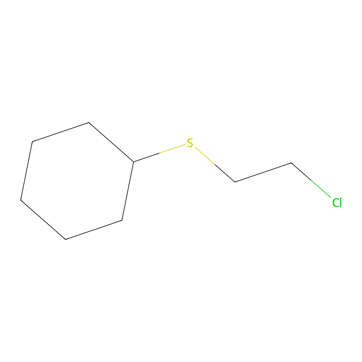 [(2-Chloroethyl)sulfanyl]cyclohexane molecular structure, CAS 53787-05-6