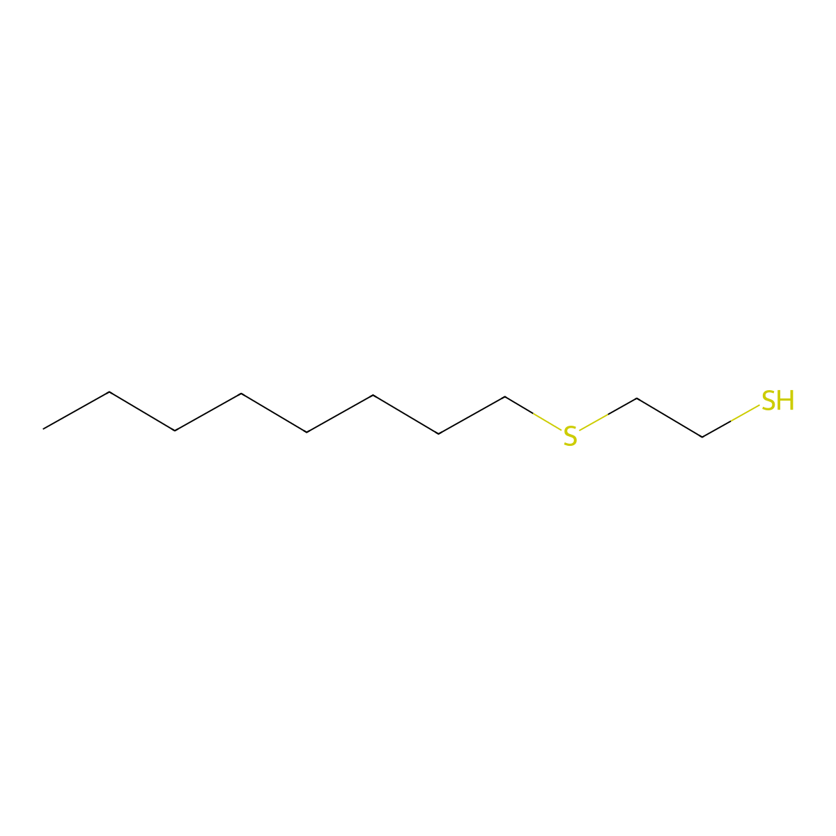 Ethanethiol, 2-(octylthio)- molecular structure, CAS 53787-06-7