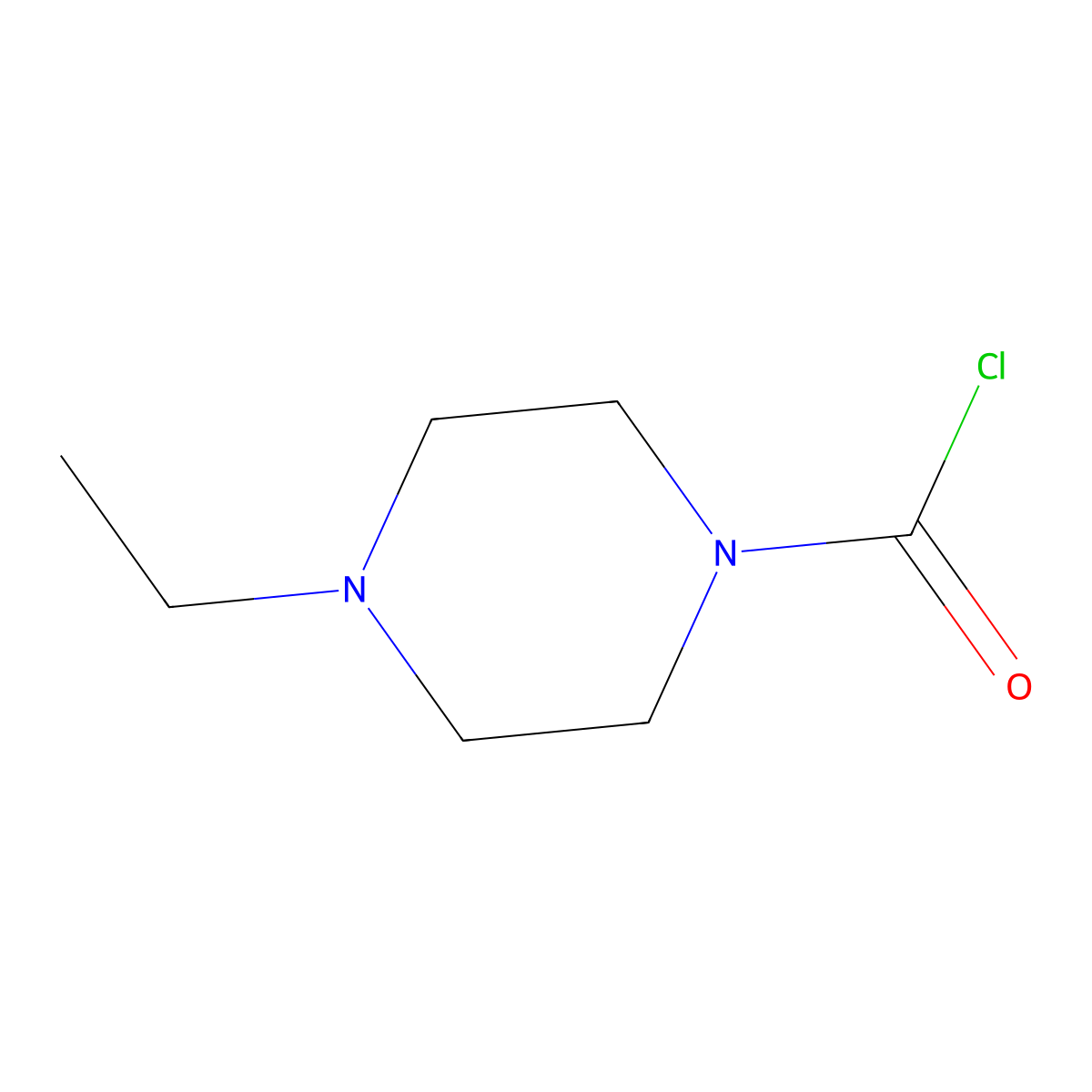 4-Ethyl-piperazine-1-carbonyl chloride molecular structure, CAS 53788-12-8