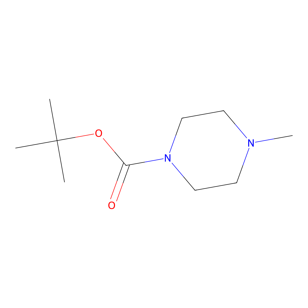 1-Boc-4-methylpiperazine molecular structure, CAS 53788-49-1