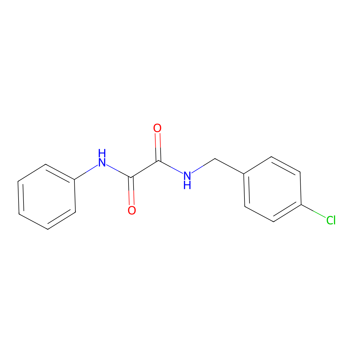 Oxamide, N-(4-chlorobenzyl)-N'-phenyl- molecular structure, CAS 5379-25-9