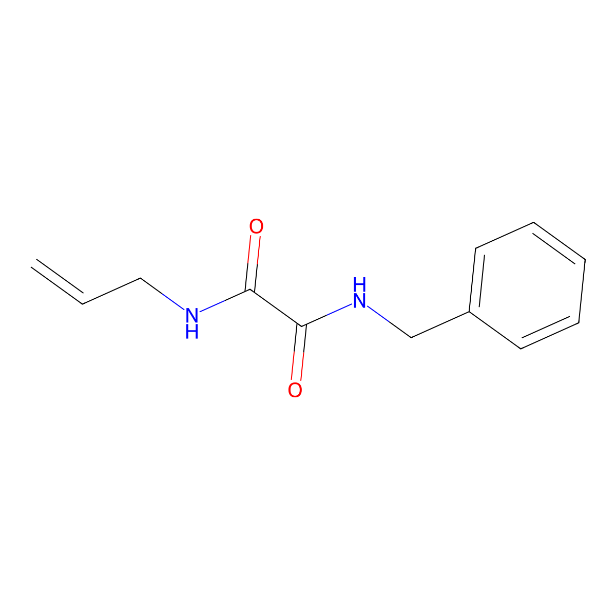 Ethanediamide, N-allyl-N'-benzyl- molecular structure, CAS 5379-44-2