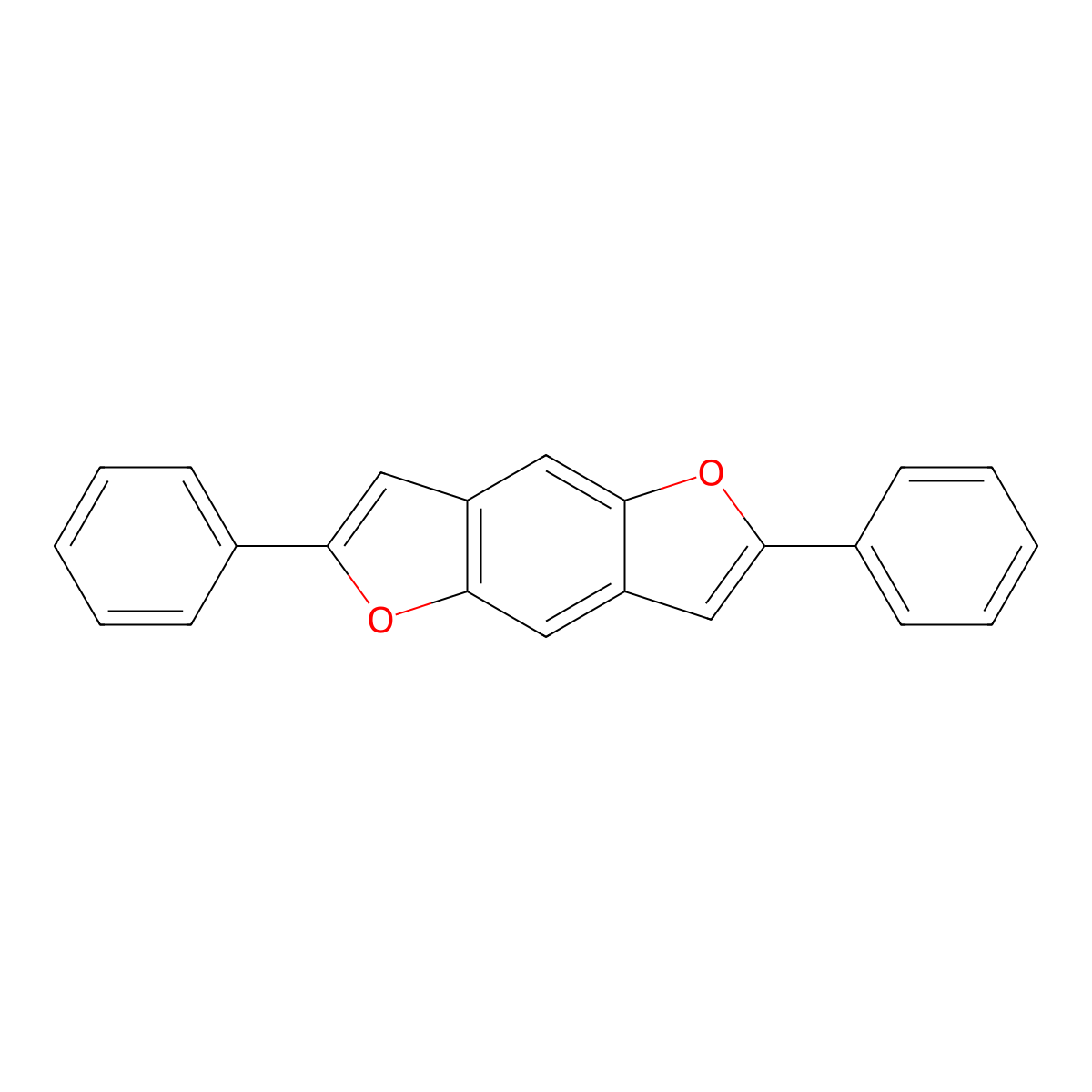 2,6-Diphenylbenzo[1,2-b:4,5-b']difuran molecular structure, CAS 5379-77-1