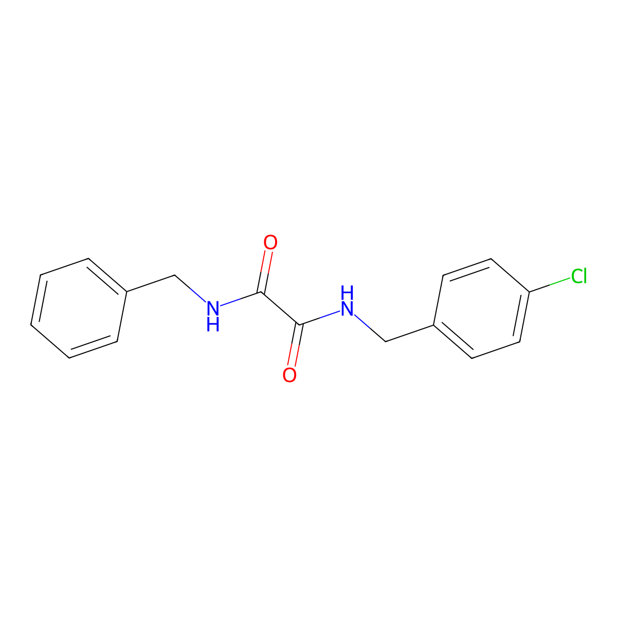 N-benzyl-N'-[(4-chlorophenyl)methyl]oxamide molecular structure, CAS 5379-87-3