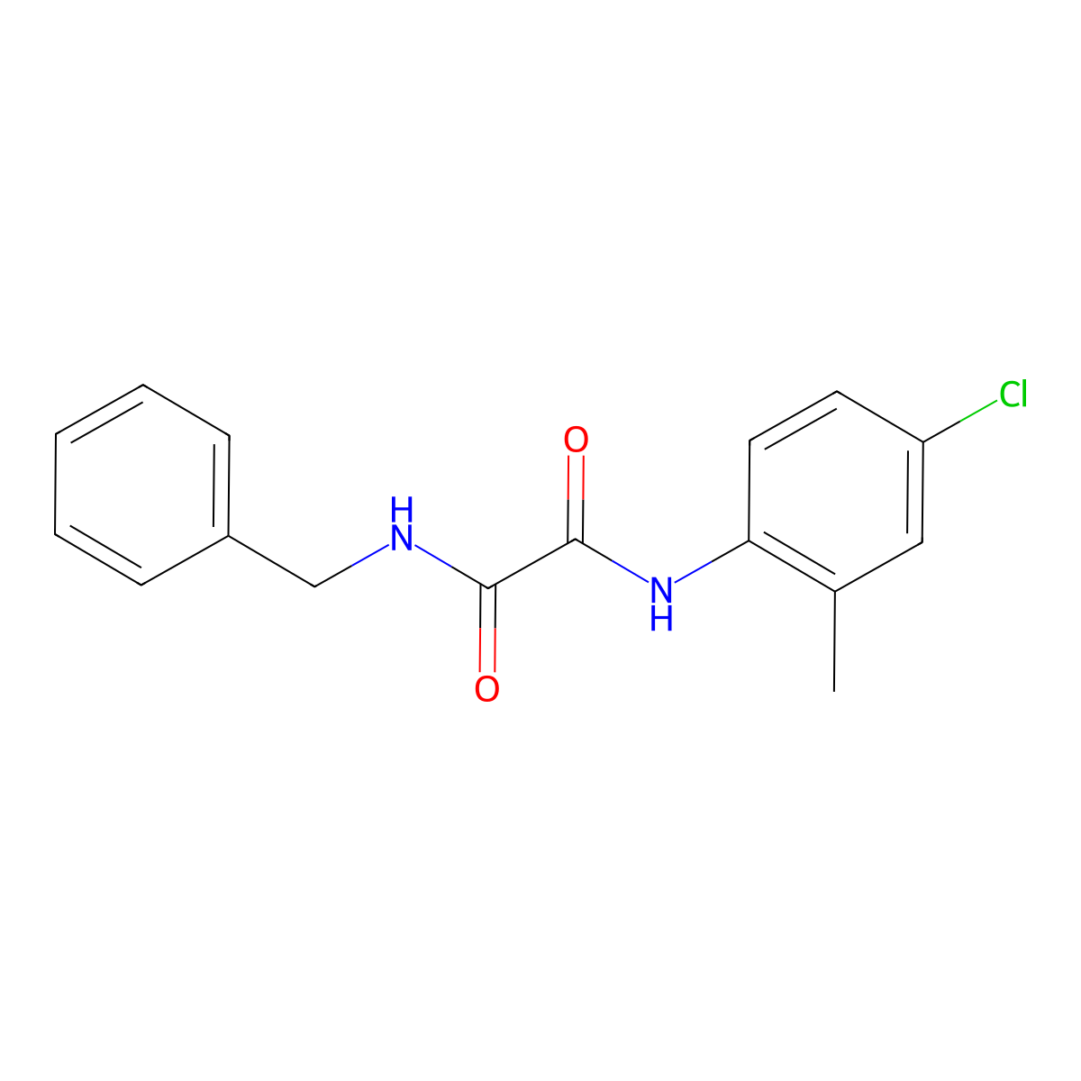 N-benzyl-N'-(4-chloro-2-methylphenyl)ethanediamide molecular structure, CAS 5379-92-0