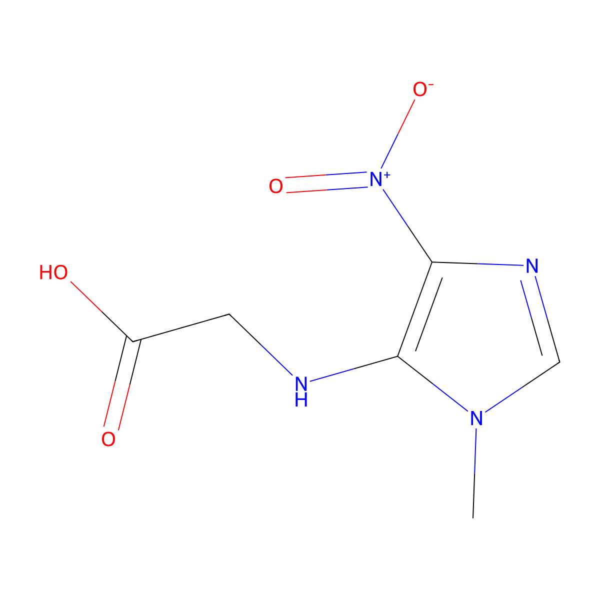 (1-Methyl-4-nitro-1H-imidazol-5-yl)glycine molecular structure, CAS 53790-84-4
