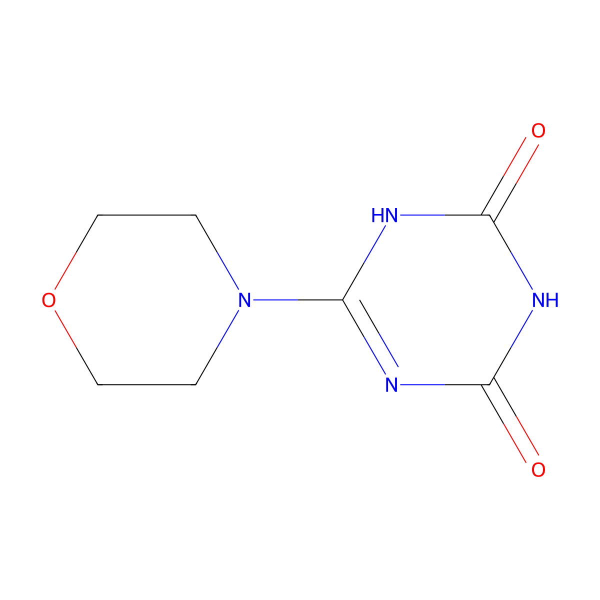 6-(Morpholin-4-YL)-1,3,5-triazine-2,4-diol molecular structure, CAS 53793-79-6