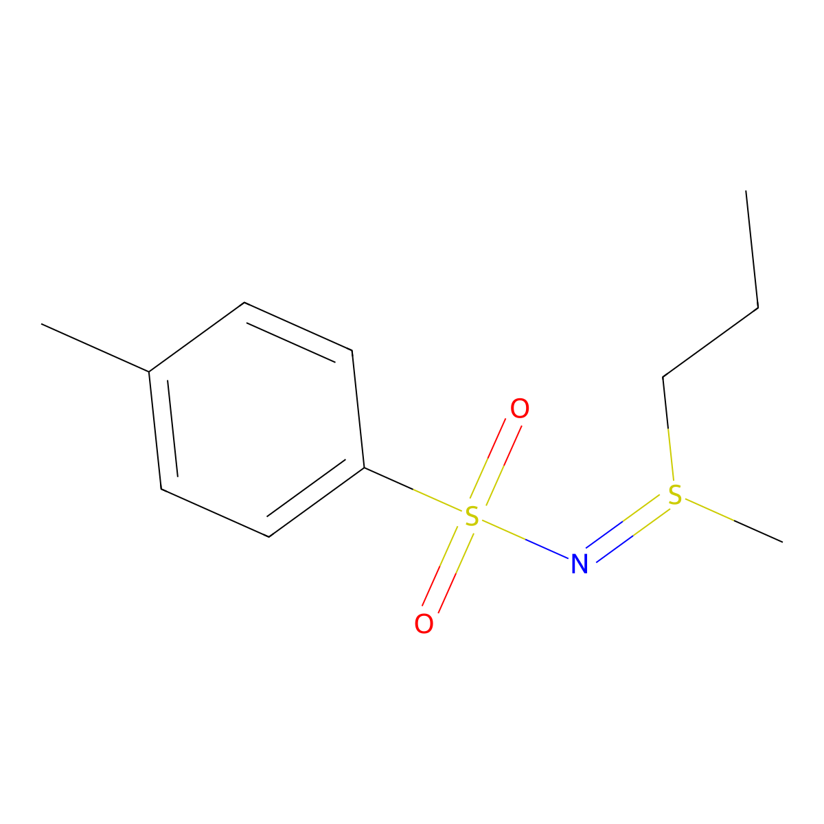 Sulfilimine, S-methyl-S-propyl-N-(p-tolylsulfonyl)- molecular structure, CAS 53799-66-9