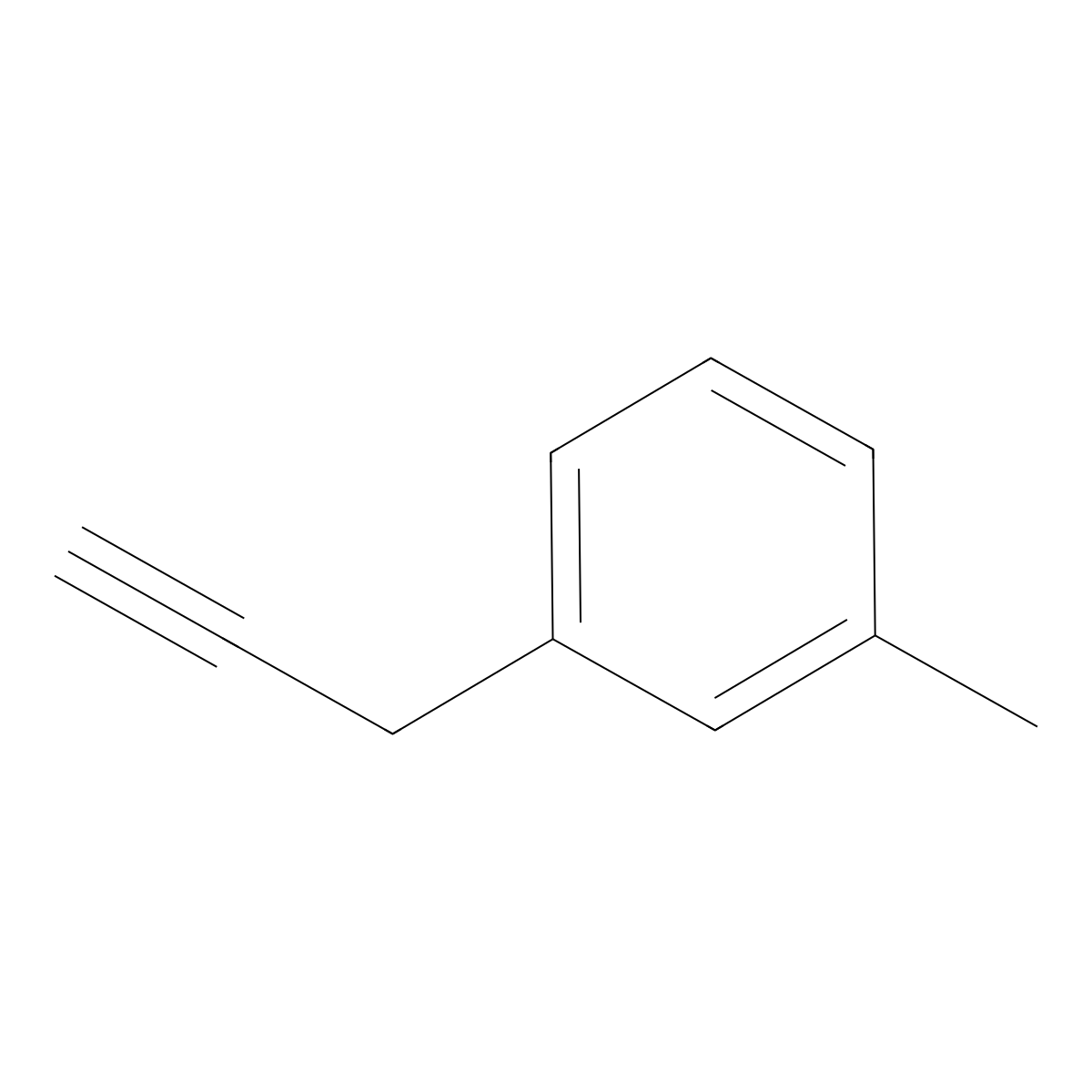1-Methyl-3-(prop-2-yn-1-yl)benzene molecular structure, CAS 53799-93-2