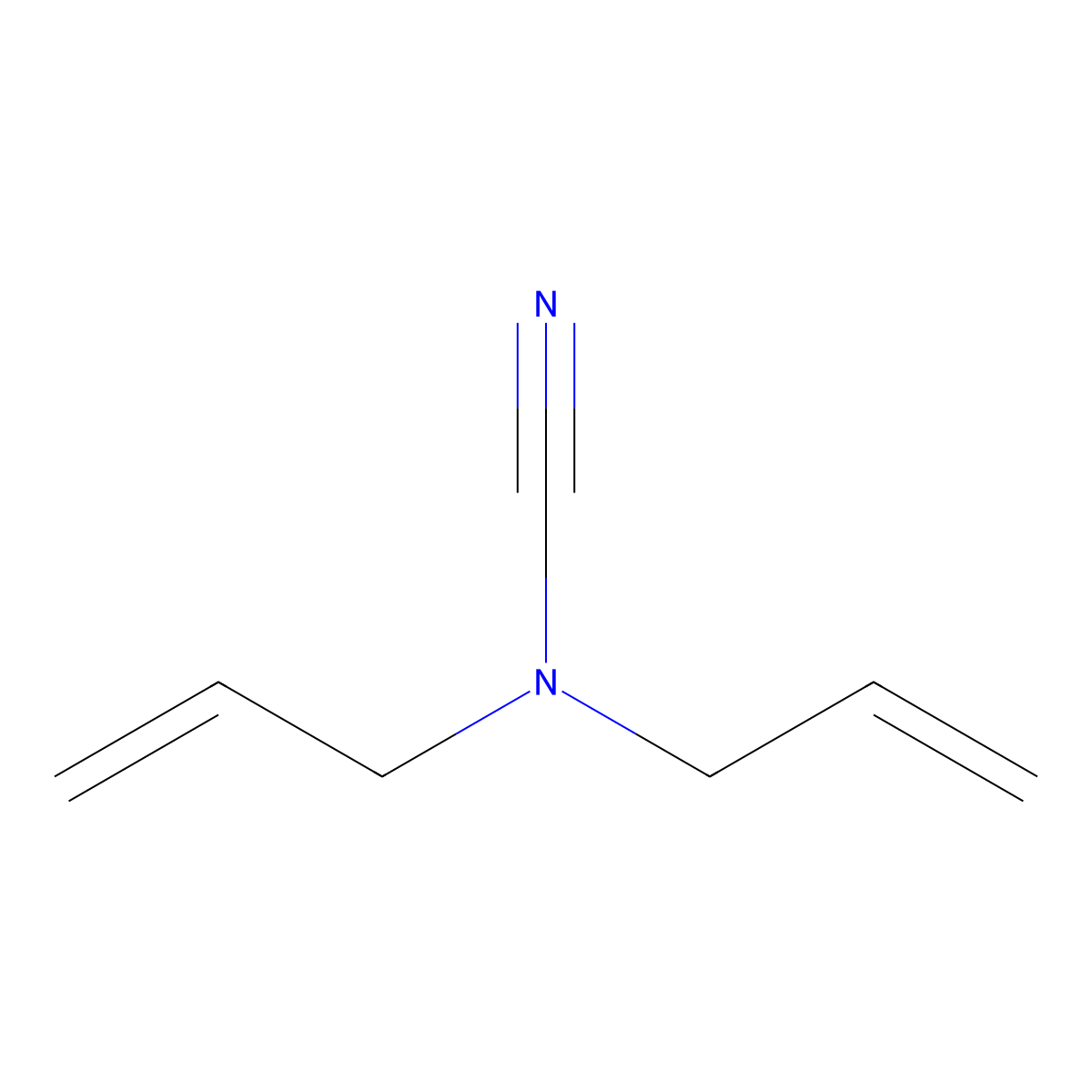 Cyanamide, diallyl molecular structure, CAS 538-08-9