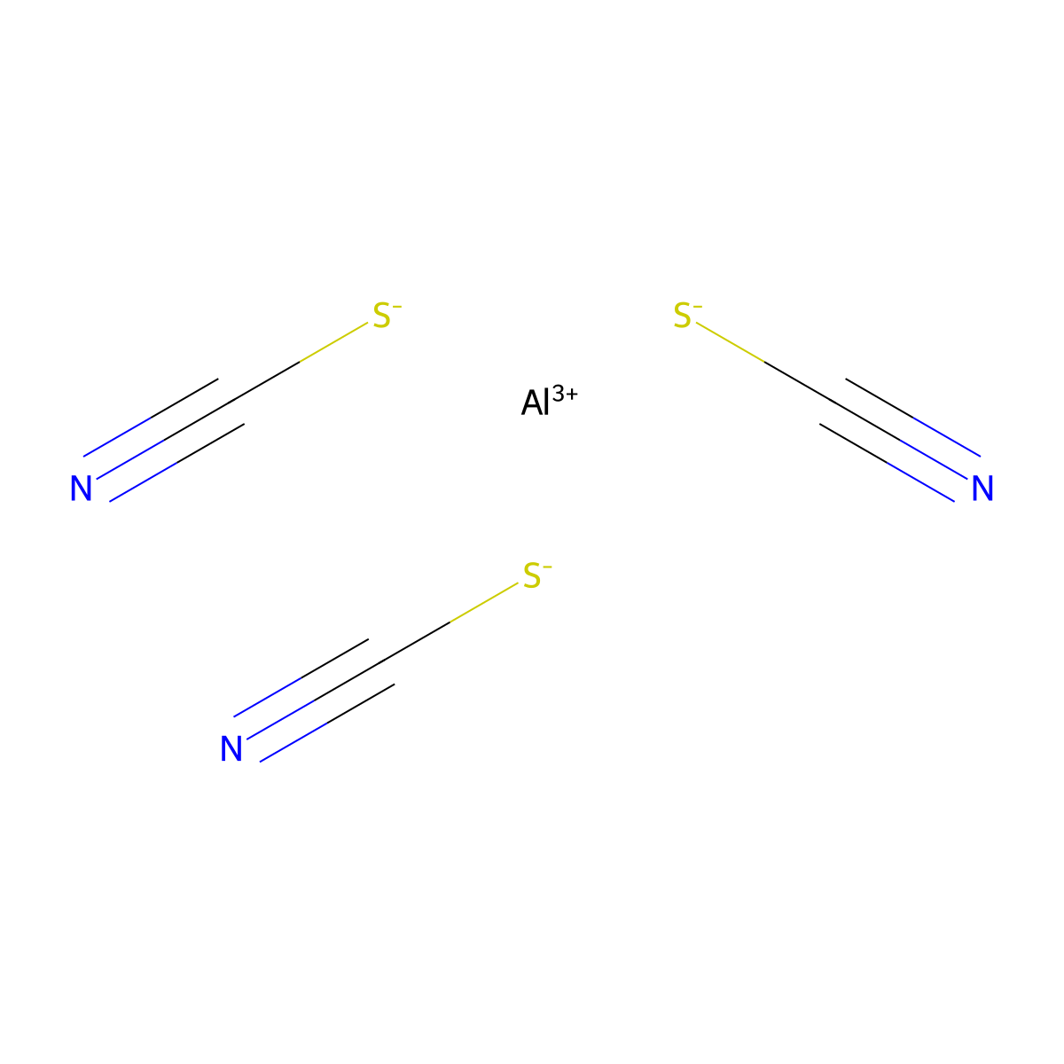 Thiocyanic acid, aluminum salt (3:1) molecular structure, CAS 538-17-0