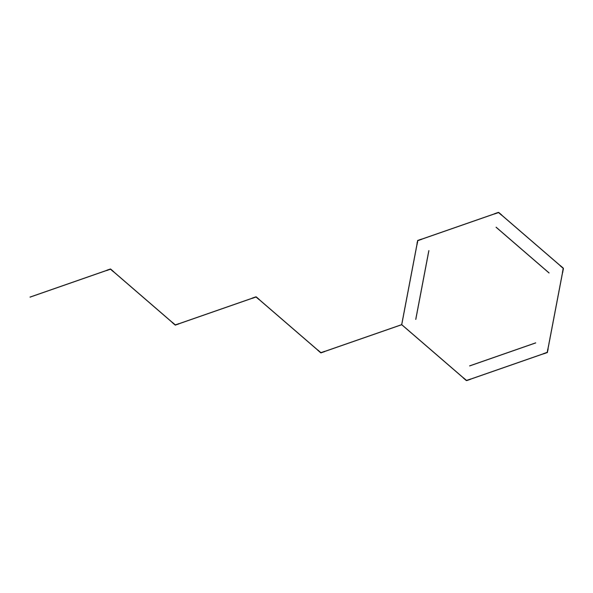 Pentylbenzene molecular structure, CAS 538-68-1