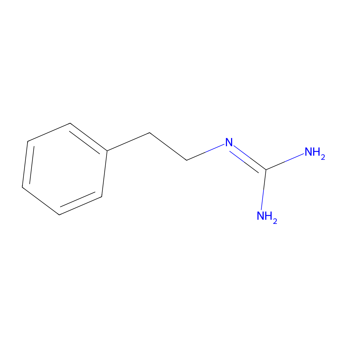 1-(2-Phenylethyl)guanidine molecular structure, CAS 538-69-2