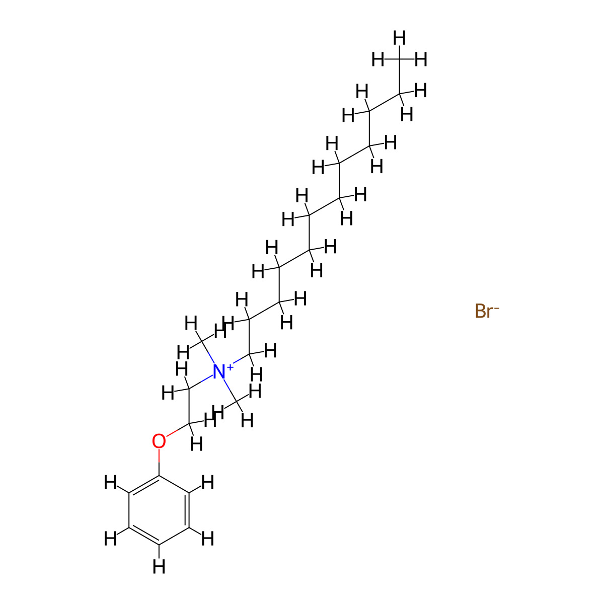 Domiphen Bromide molecular structure, CAS 538-71-6