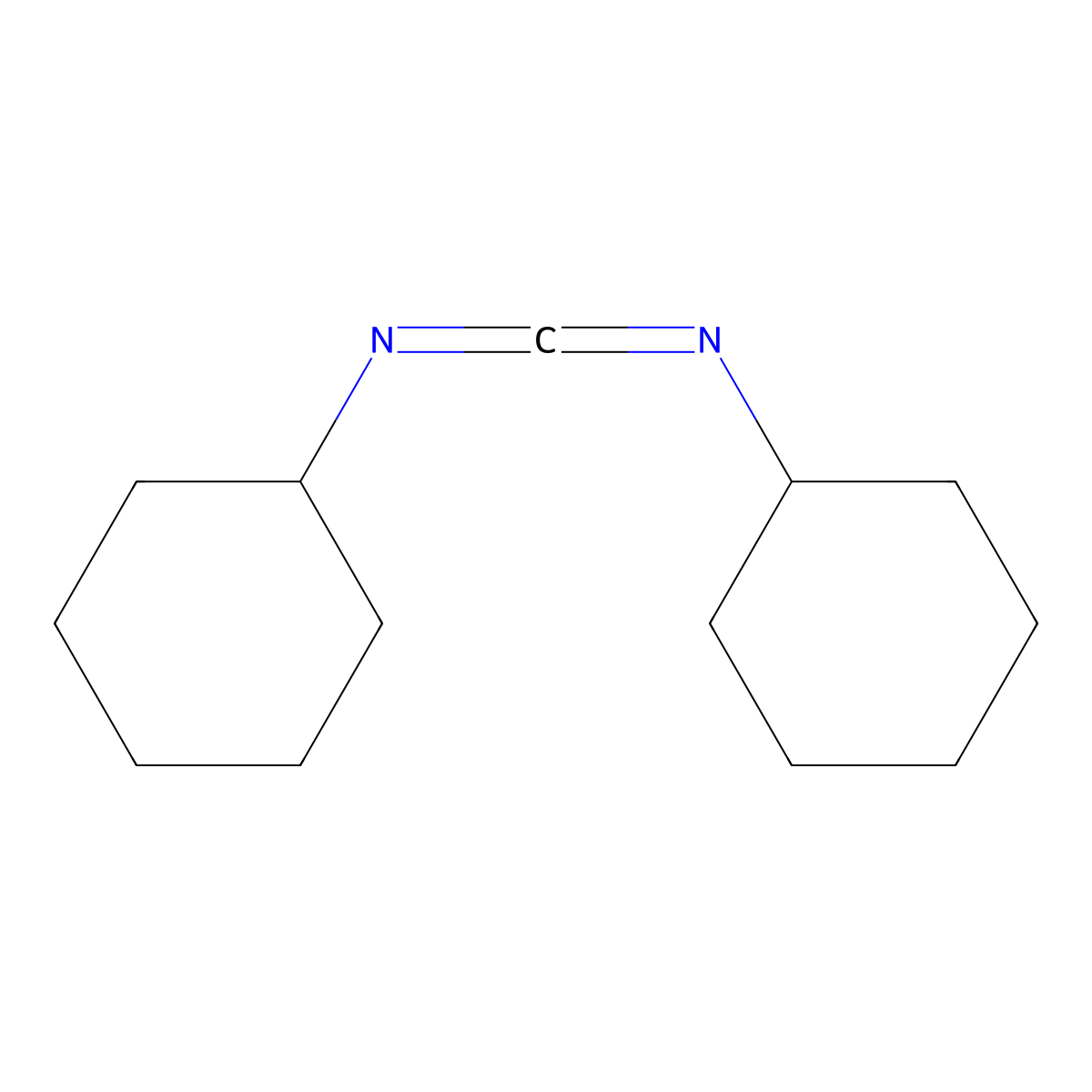 Dicyclohexylcarbodiimide molecular structure, CAS 538-75-0