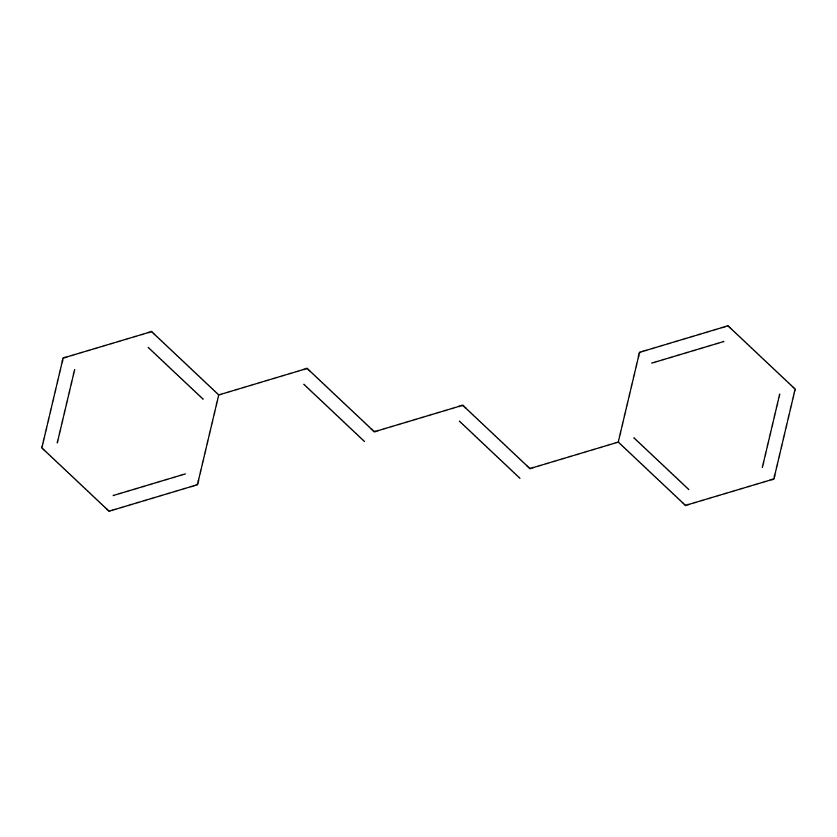 trans,trans-1,4-Diphenyl-1,3-butadiene molecular structure, CAS 538-81-8