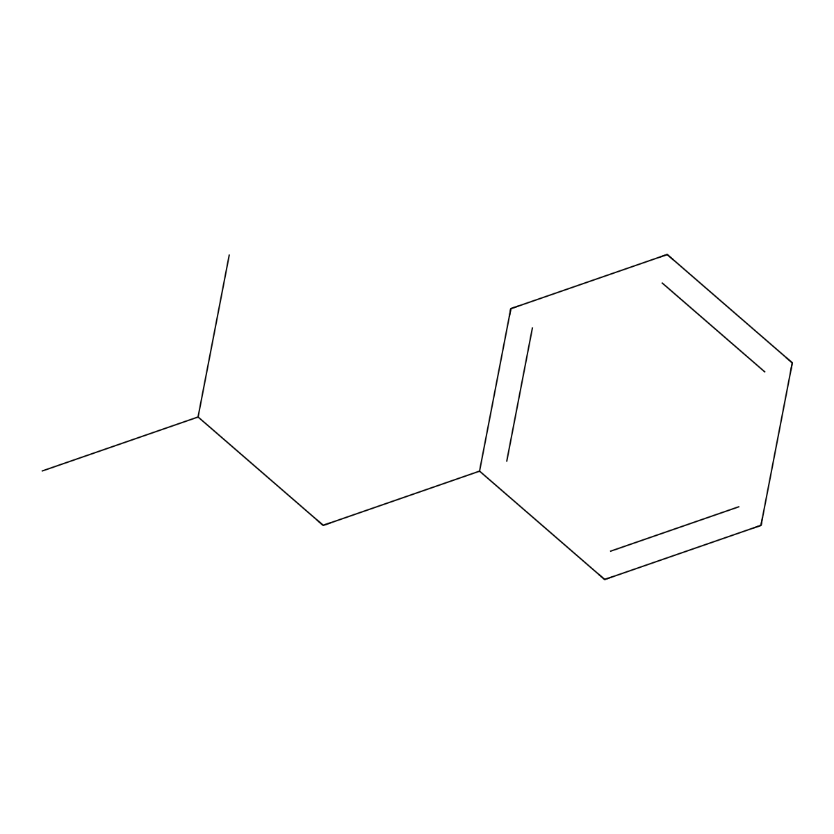 Isobutylbenzene molecular structure, CAS 538-93-2