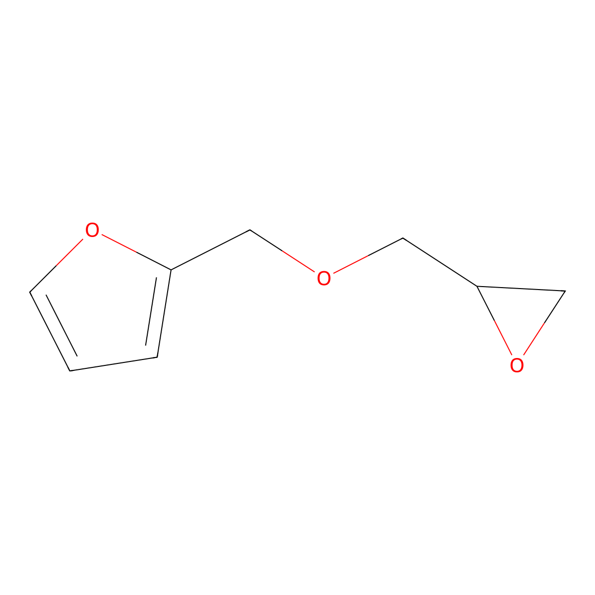 2-((2-Oxiranylmethoxy)methyl)furan molecular structure, CAS 5380-87-0