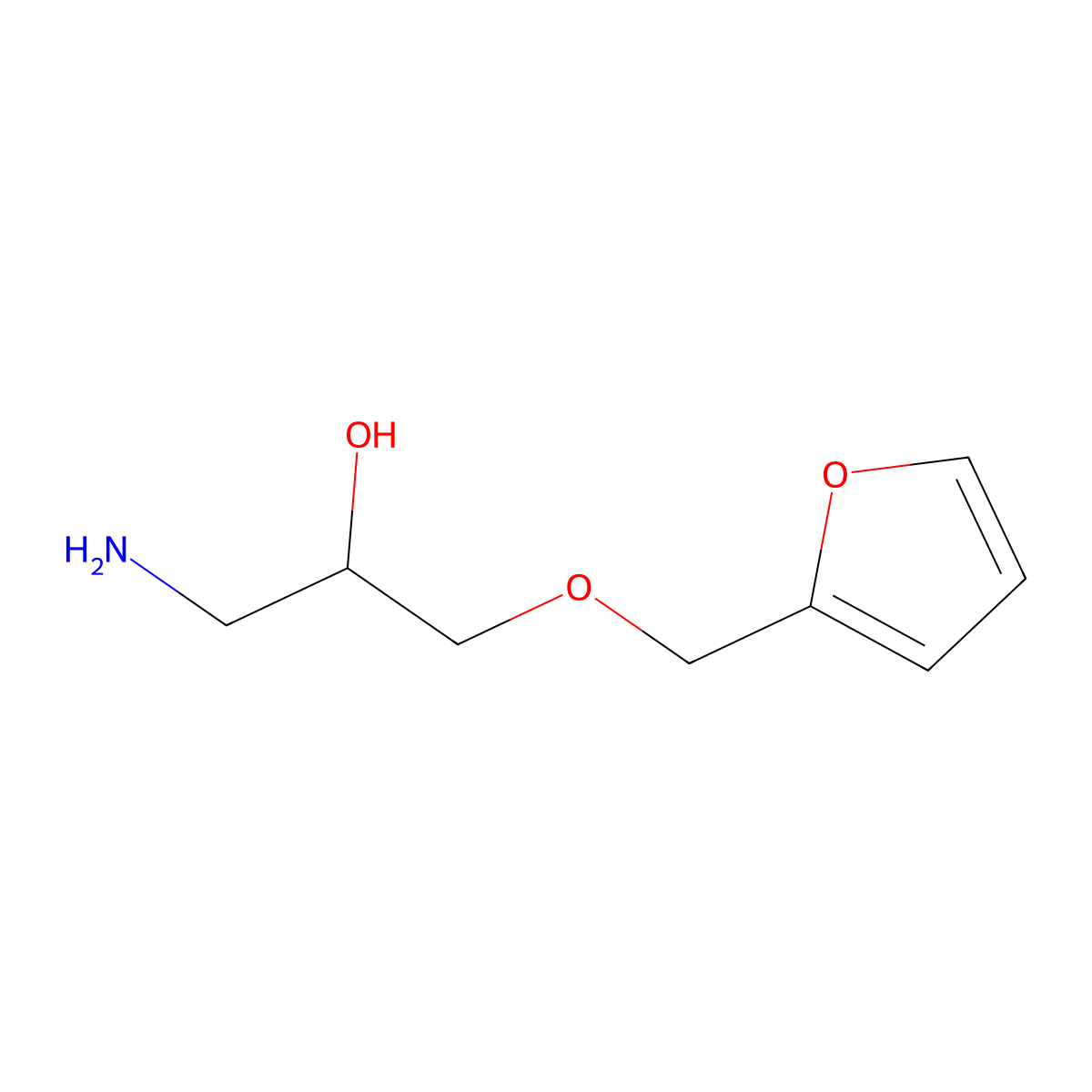 1-Amino-3-(furan-2-ylmethoxy)-propan-2-ol molecular structure, CAS 5380-89-2