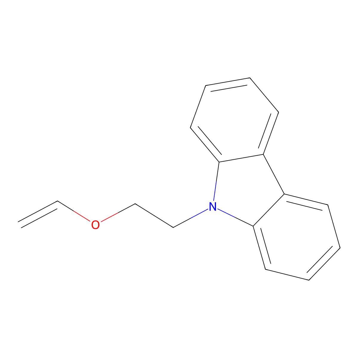 9-[2-(ethenyloxy)ethyl]-9H-carbazole molecular structure, CAS 53807-86-6