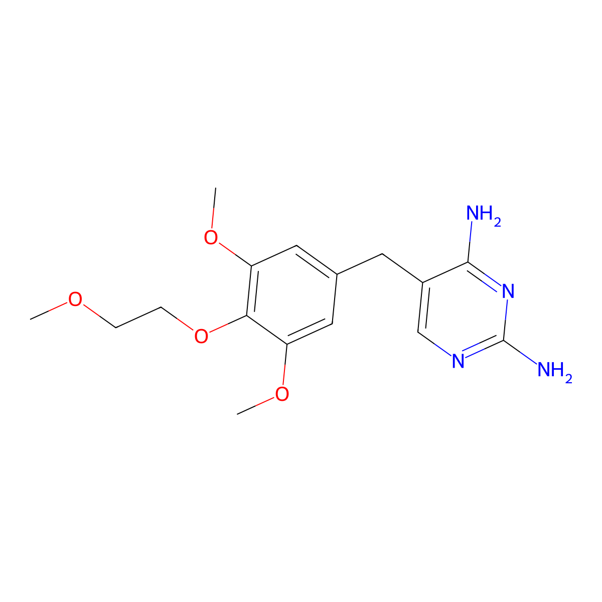 Tetroxoprim molecular structure, CAS 53808-87-0