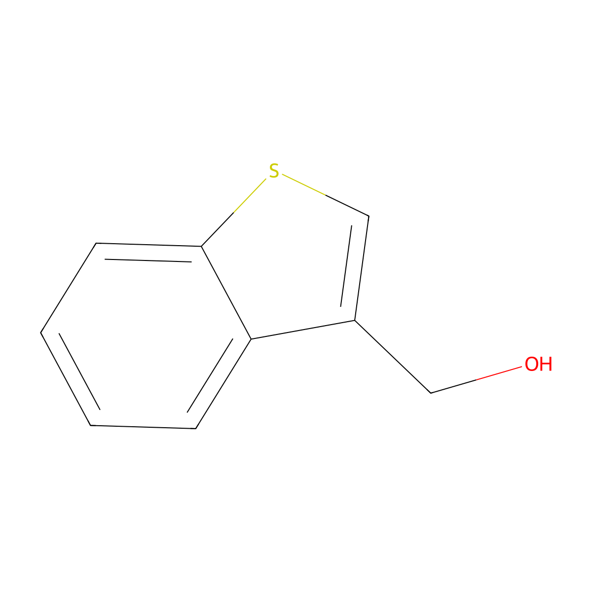 1-Benzothiophen-3-ylmethanol molecular structure, CAS 5381-24-8