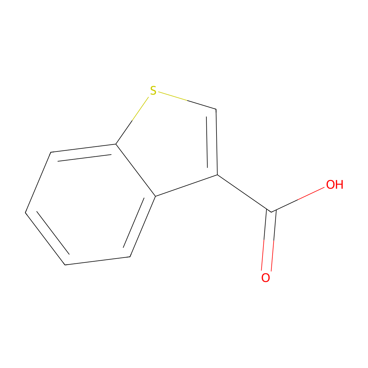 Benzo(b)thiophene-3-carboxylic acid molecular structure, CAS 5381-25-9