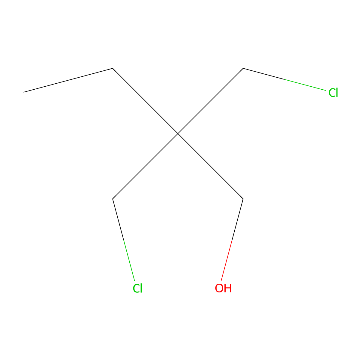 2,2-Bis(chloromethyl)butan-1-ol molecular structure, CAS 5381-54-4