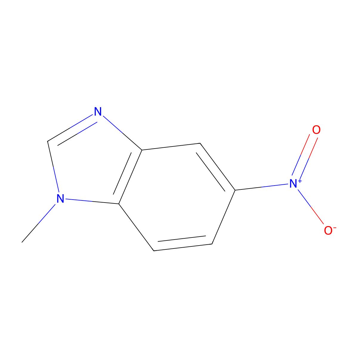1-methyl-5-nitro-1H-benzo[d]imidazole molecular structure, CAS 5381-78-2