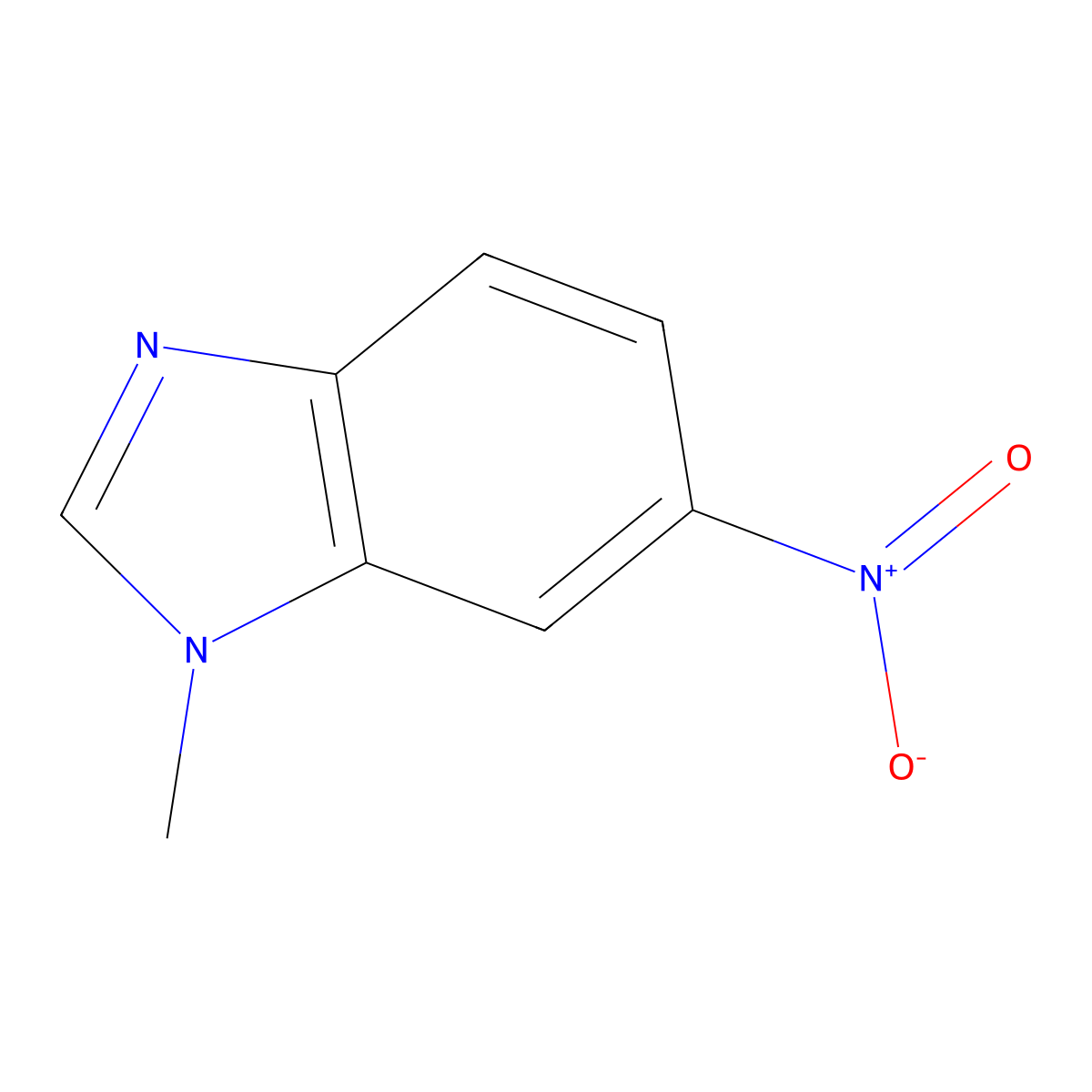 1-Methyl-6-nitrobenzimidazole molecular structure, CAS 5381-79-3