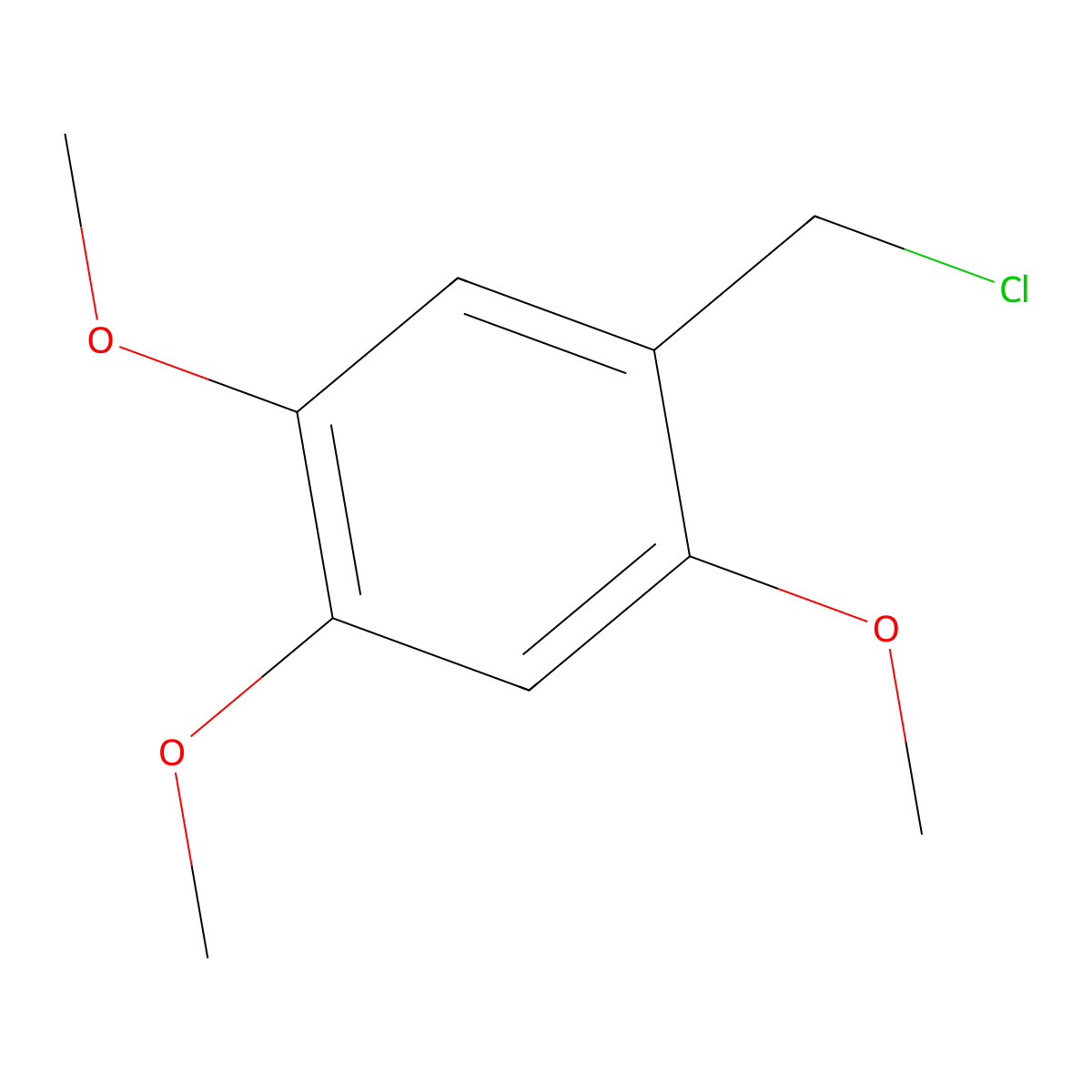 2,4,5-Trimethoxybenzyl chloride molecular structure, CAS 53811-44-2