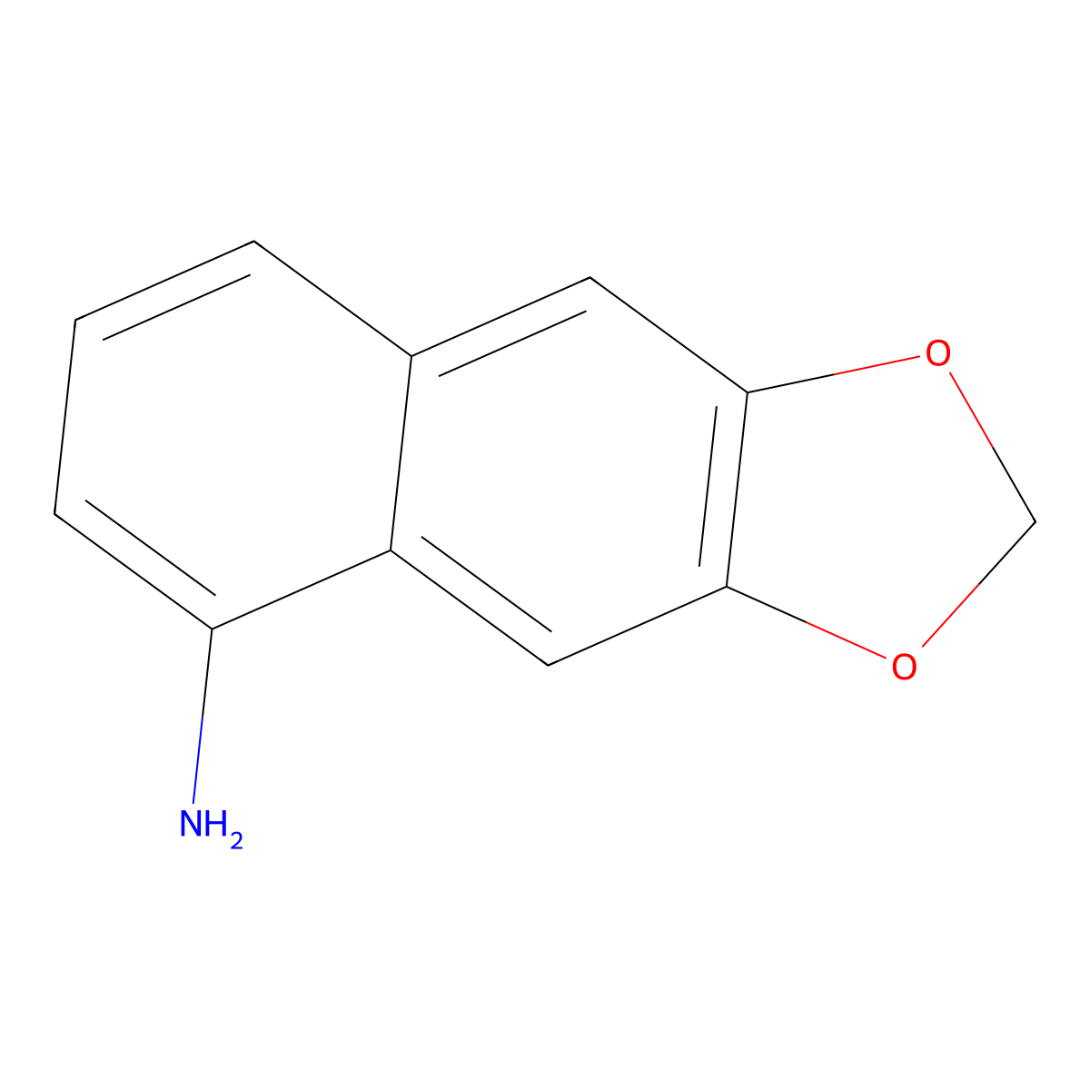Naphtho[2,3-d][1,3]dioxol-5-amine molecular structure, CAS 53811-49-7