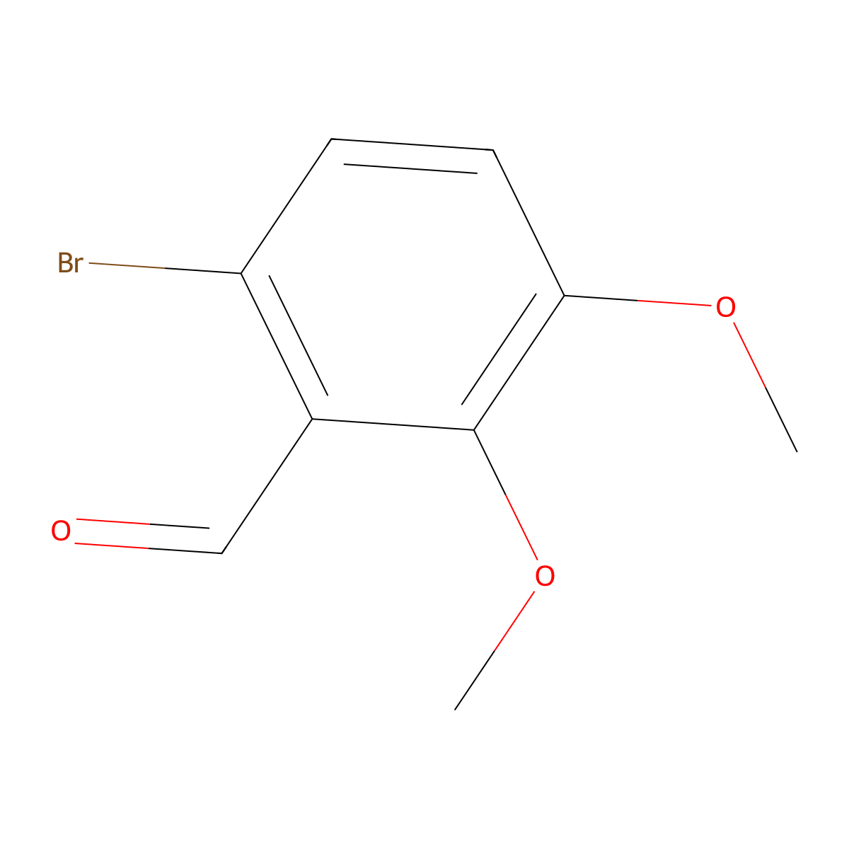 6-Bromo-2,3-dimethoxybenzaldehyde molecular structure, CAS 53811-50-0