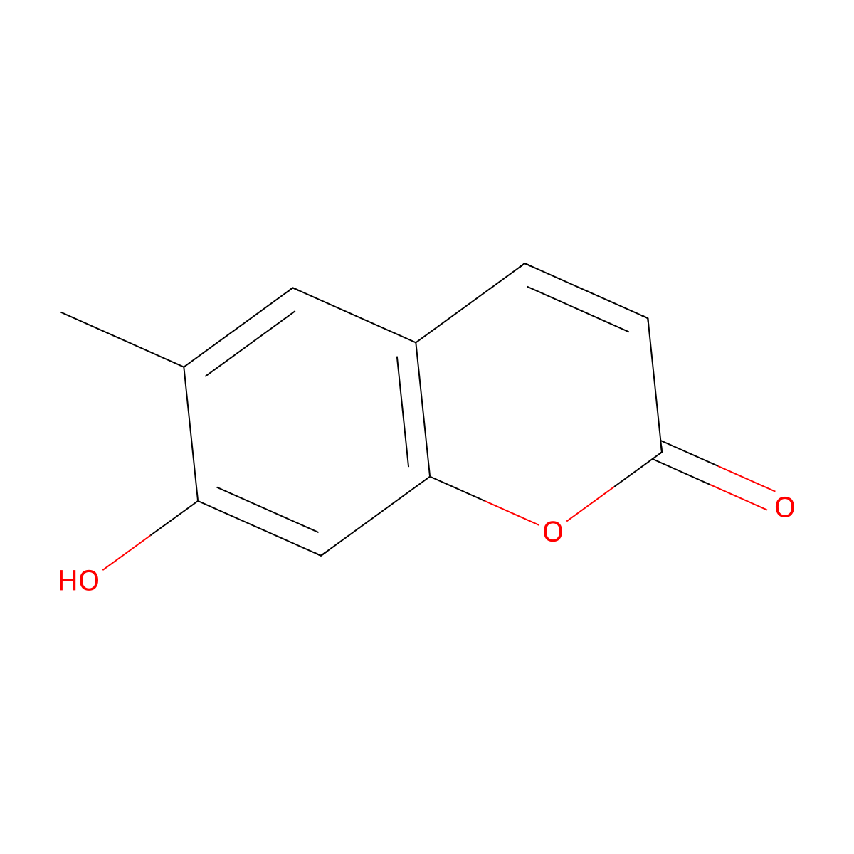 7-Hydroxy-6-methylcoumarin molecular structure, CAS 53811-56-6