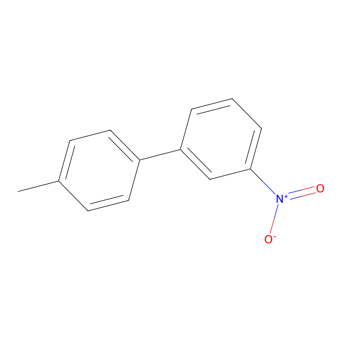 4'-Methyl-3-nitro-1,1'-biphenyl molecular structure, CAS 53812-68-3