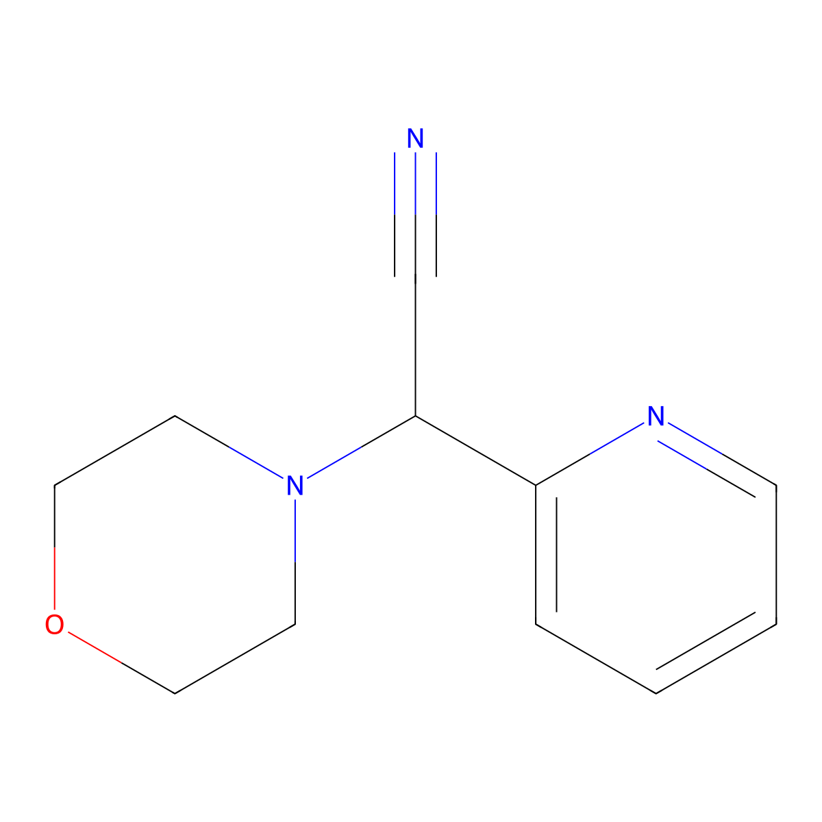 2-(Morpholin-4-yl)-2-(pyridin-2-yl)acetonitrile molecular structure, CAS 53813-00-6