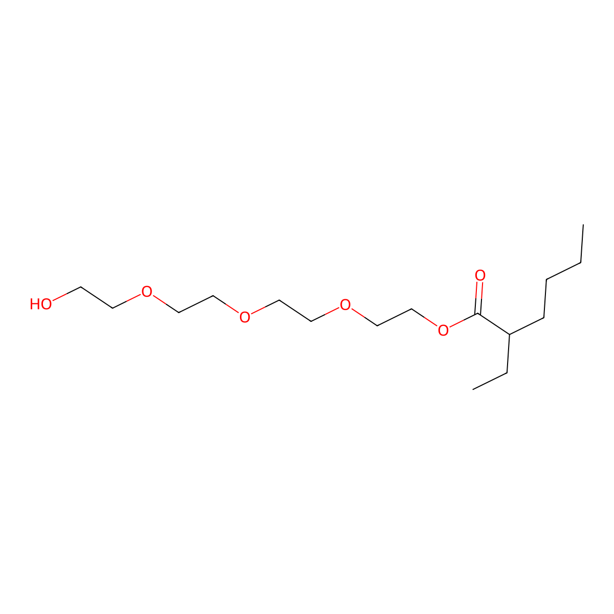 2-(2-(2-(2-Hydroxyethoxy)ethoxy)ethoxy)ethyl 2-ethylhexanoate molecular structure, CAS 53814-86-1