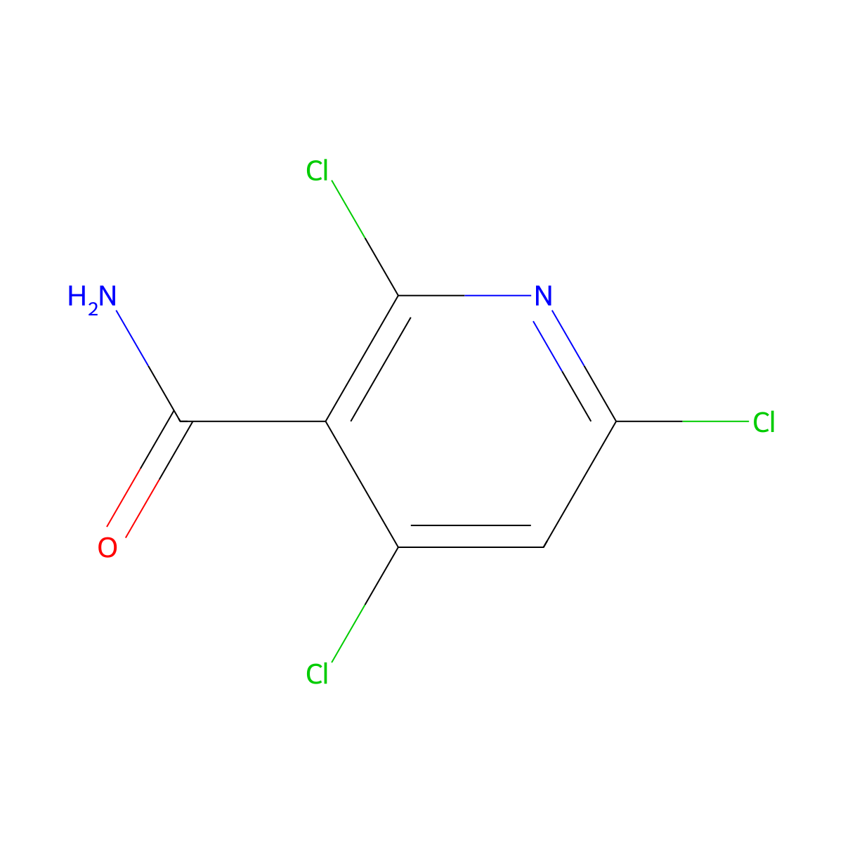 2,4,6-Trichloronicotinamide molecular structure, CAS 53815-29-5