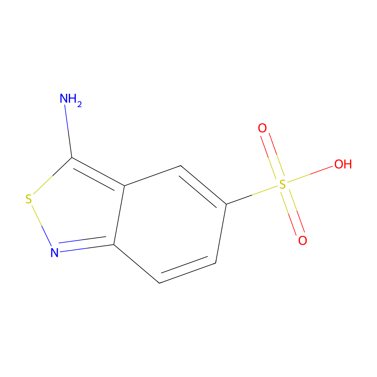 3-Amino-2,1-benzisothiazole-5-sulphonic acid molecular structure, CAS 53815-74-0