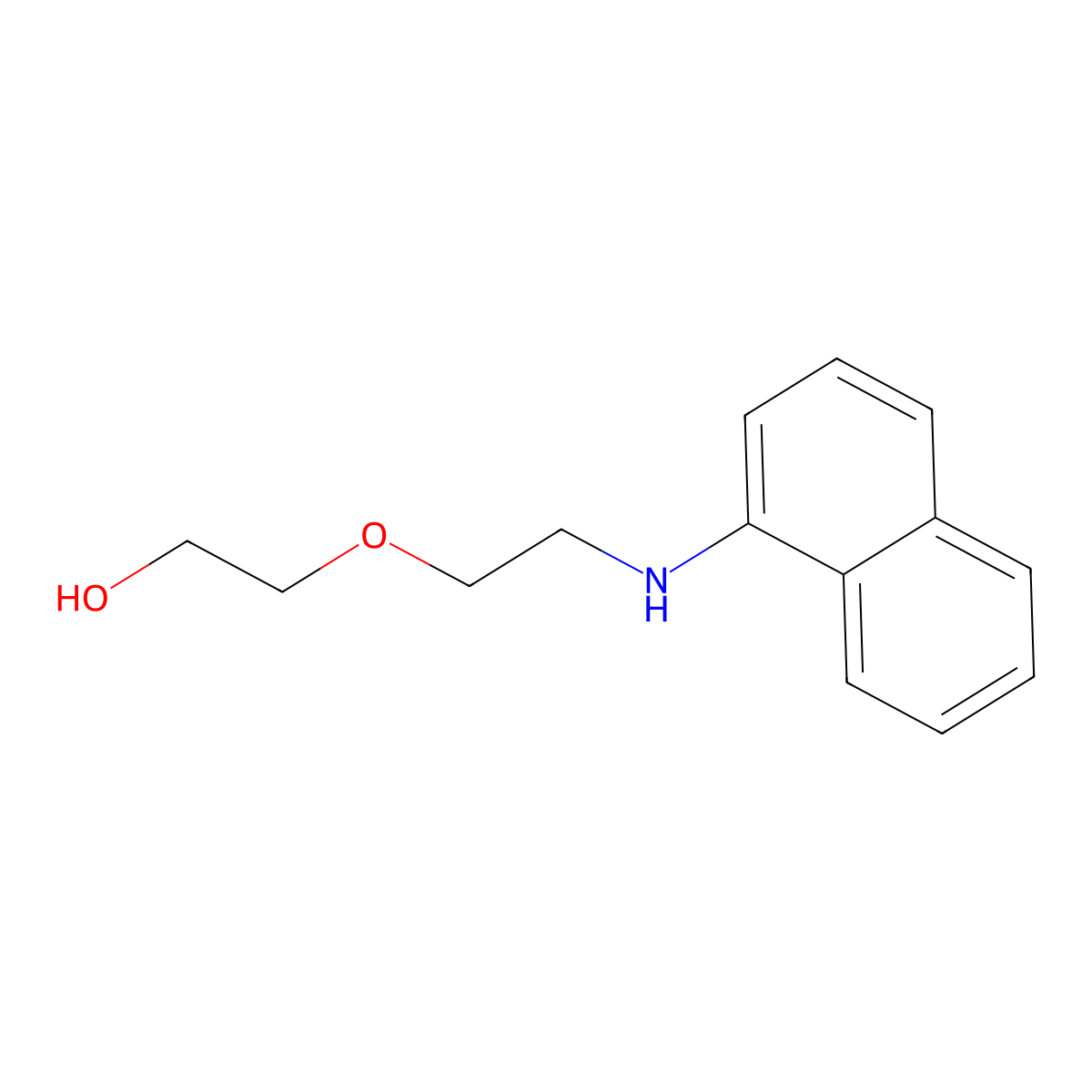 2-(2-(1-Naphthylamino)ethoxy)ethanol molecular structure, CAS 53815-85-3