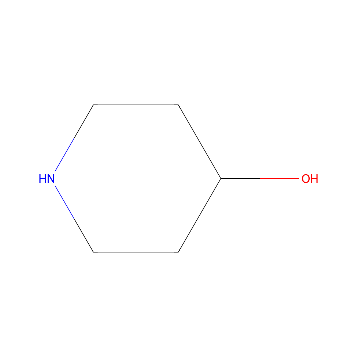 Piperidin-4-ol molecular structure, CAS 5382-16-1