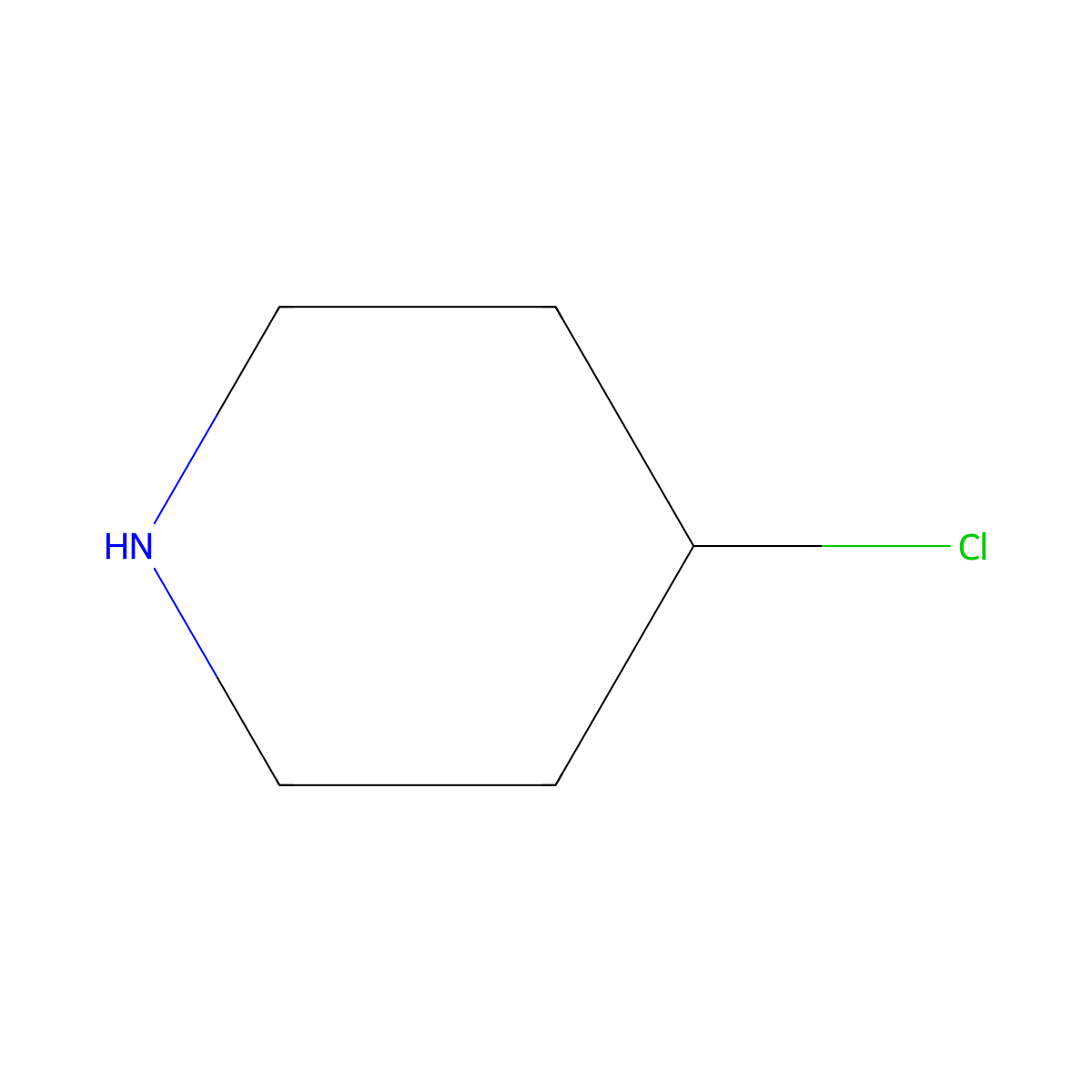 4-Chloropiperidine molecular structure, CAS 5382-18-3