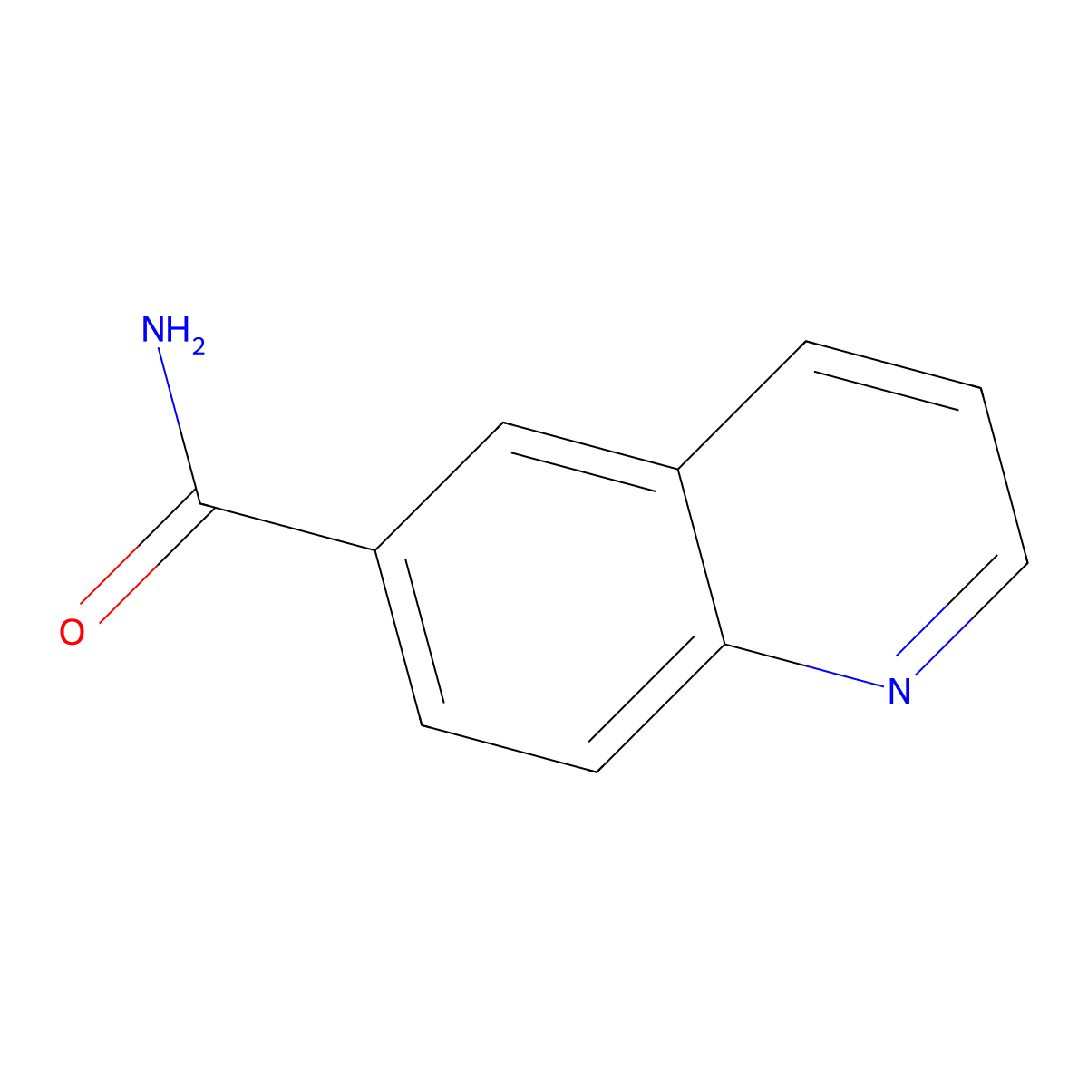 Quinoline-6-carboxamide molecular structure, CAS 5382-43-4