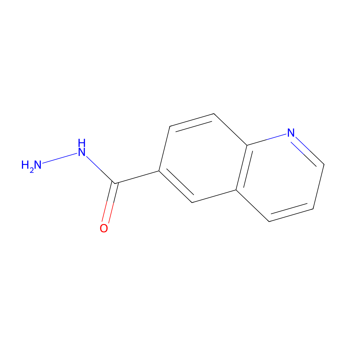 Quinoline-6-carbohydrazide molecular structure, CAS 5382-47-8