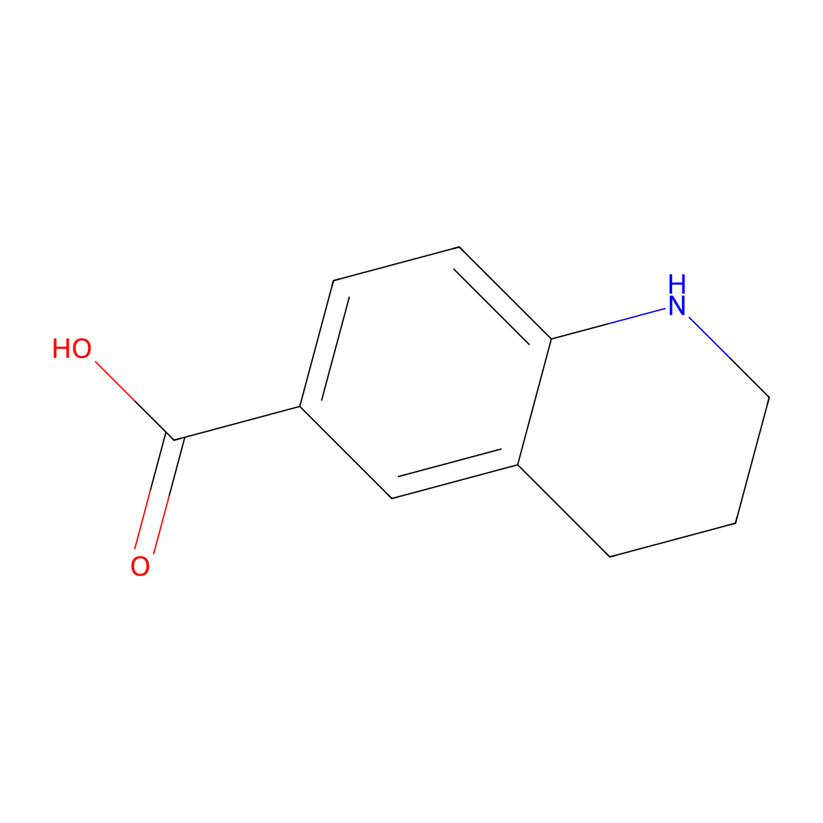 1,2,3,4-Tetrahydroquinoline-6-carboxylic acid molecular structure, CAS 5382-49-0