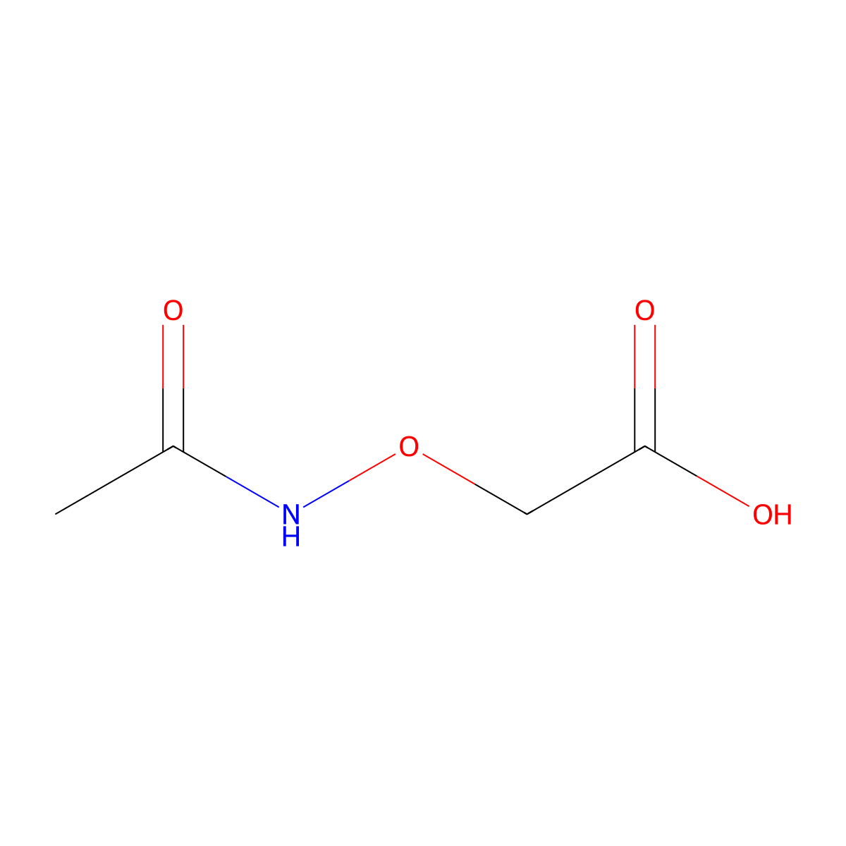 Acetic acid, 2-acetamidooxy- molecular structure, CAS 5382-88-7