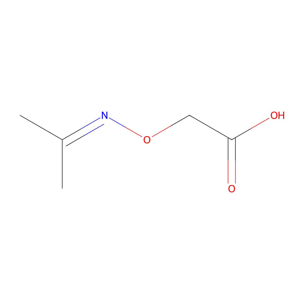 Acetic acid, 2-[[(1-methylethylidene)amino]oxy]- molecular structure, CAS 5382-89-8