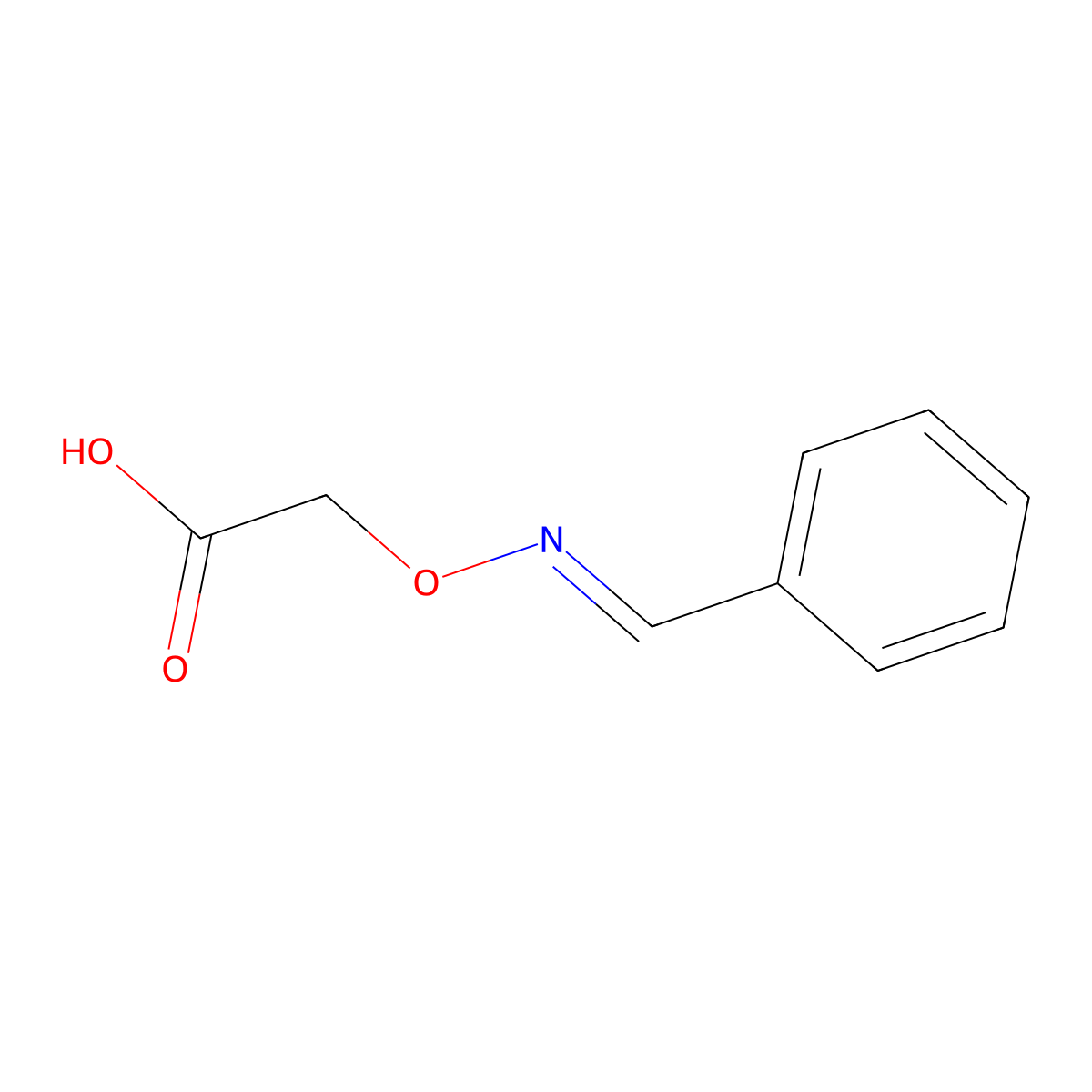 2-[[(Phenylmethylene)amino]oxy]acetic acid molecular structure, CAS 5382-90-1